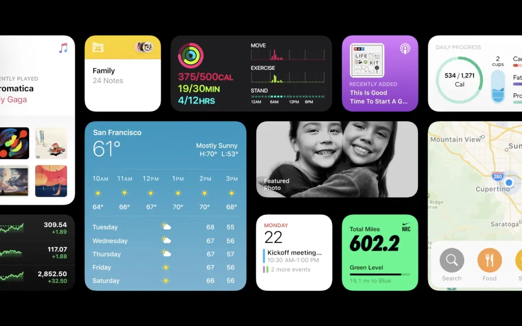 Apple widgets iOS 14 demo